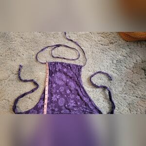 Purple Celestial Print Halter Top